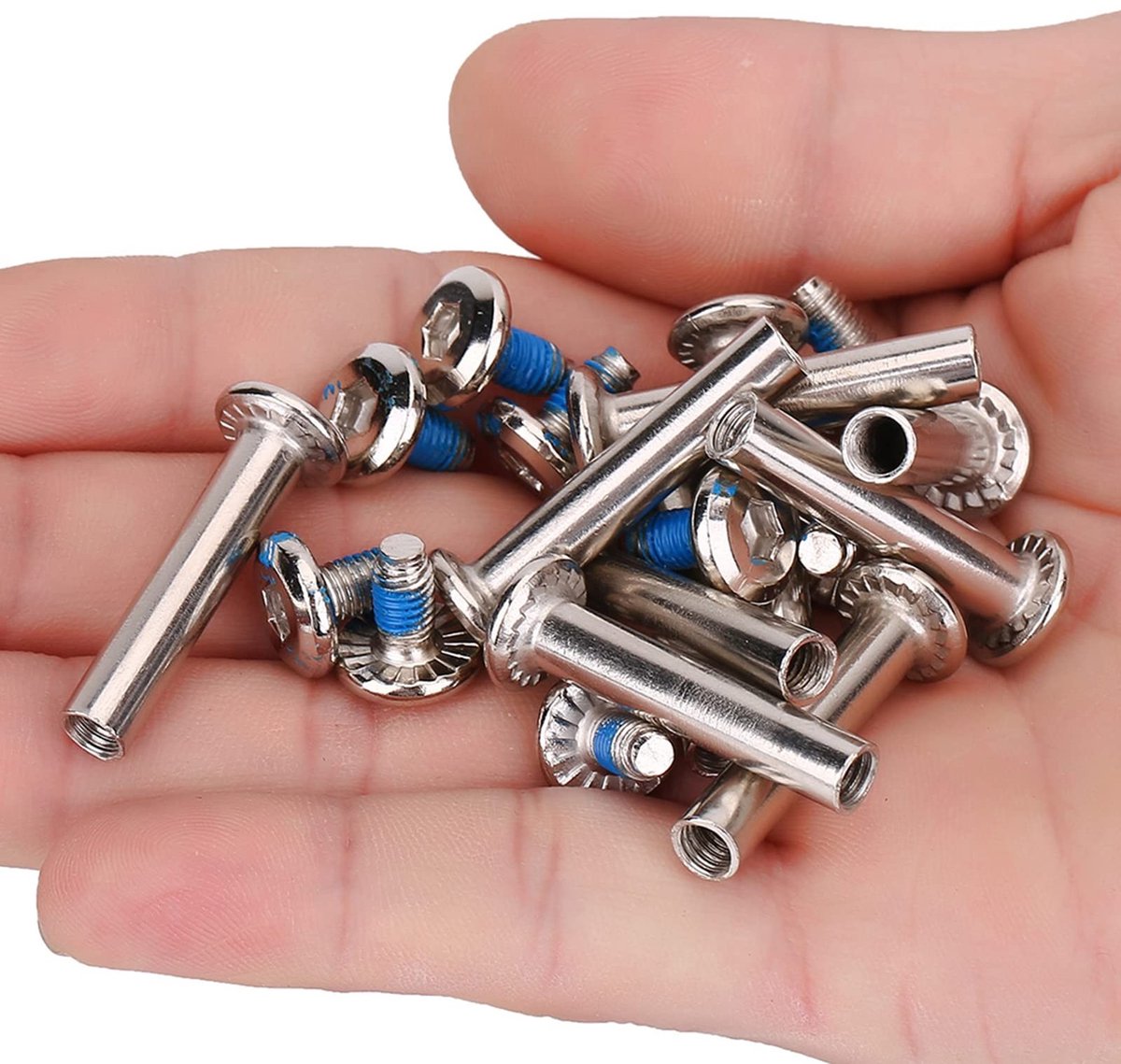 Dailygoods- Wielschroeven Set van 10 - 31 mm/36 mm - Duurzaam IJzer - Inline Skate - Vrouwelijke/Mannelijke Schroeven - Eenvoudige Installatie - Skateschroeven