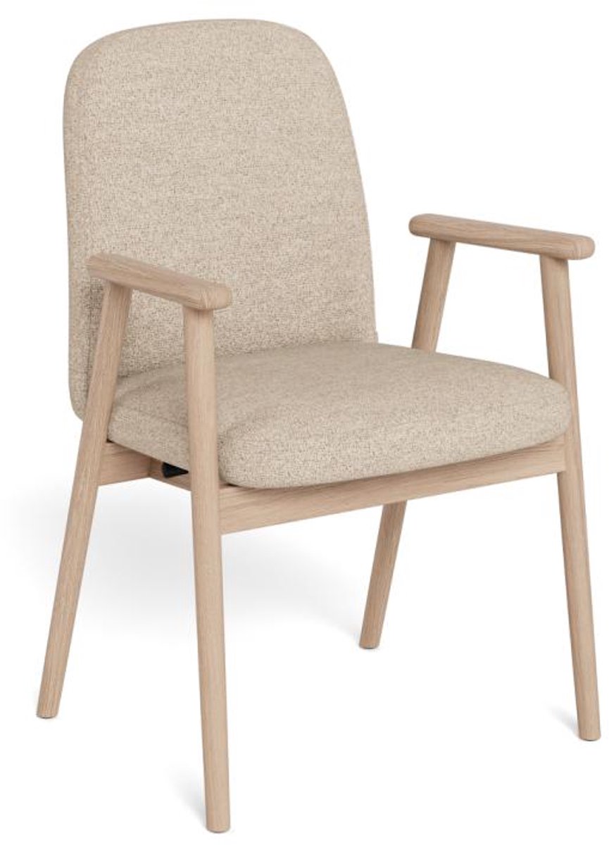 Eetkamerstoel Ellen Met Armleuning Cona Beige Set van 2 - Giga Living