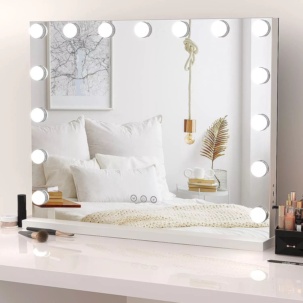 Hollywood 15 LED make-up spiegel met lichten