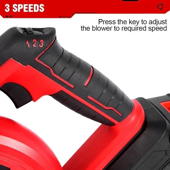 Elektrische Bladblazer - Luchtblazer Zuiger - Tuin Onderhouden - Zuig- en Blaasfunctie - 3500W - Rood — afbeelding 2