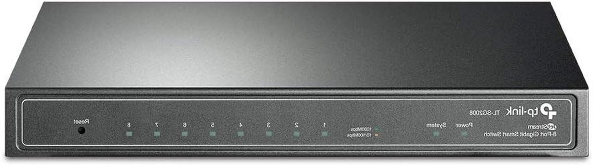 Netwerk Switch - Gigabit Switch - Netwerk Uitbreiden - Web Management - 8 Poorten - Zwart