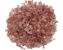 Aardbeienkwarts Grind - Decoratieve Steentjes - Aquarium Decoratie - Natuurlijk Gepolijst - 50 Gram - Rood