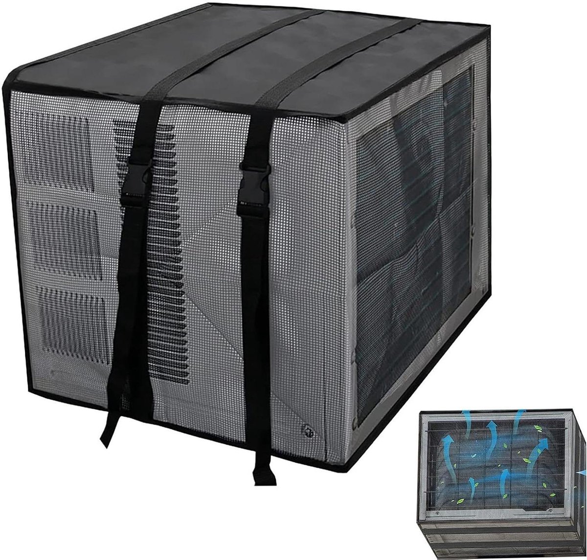 Airco buitenhoes - Beschermhoes unit - Apparaat beschermen - Waterdicht Oxford stof - Type C - Zwart