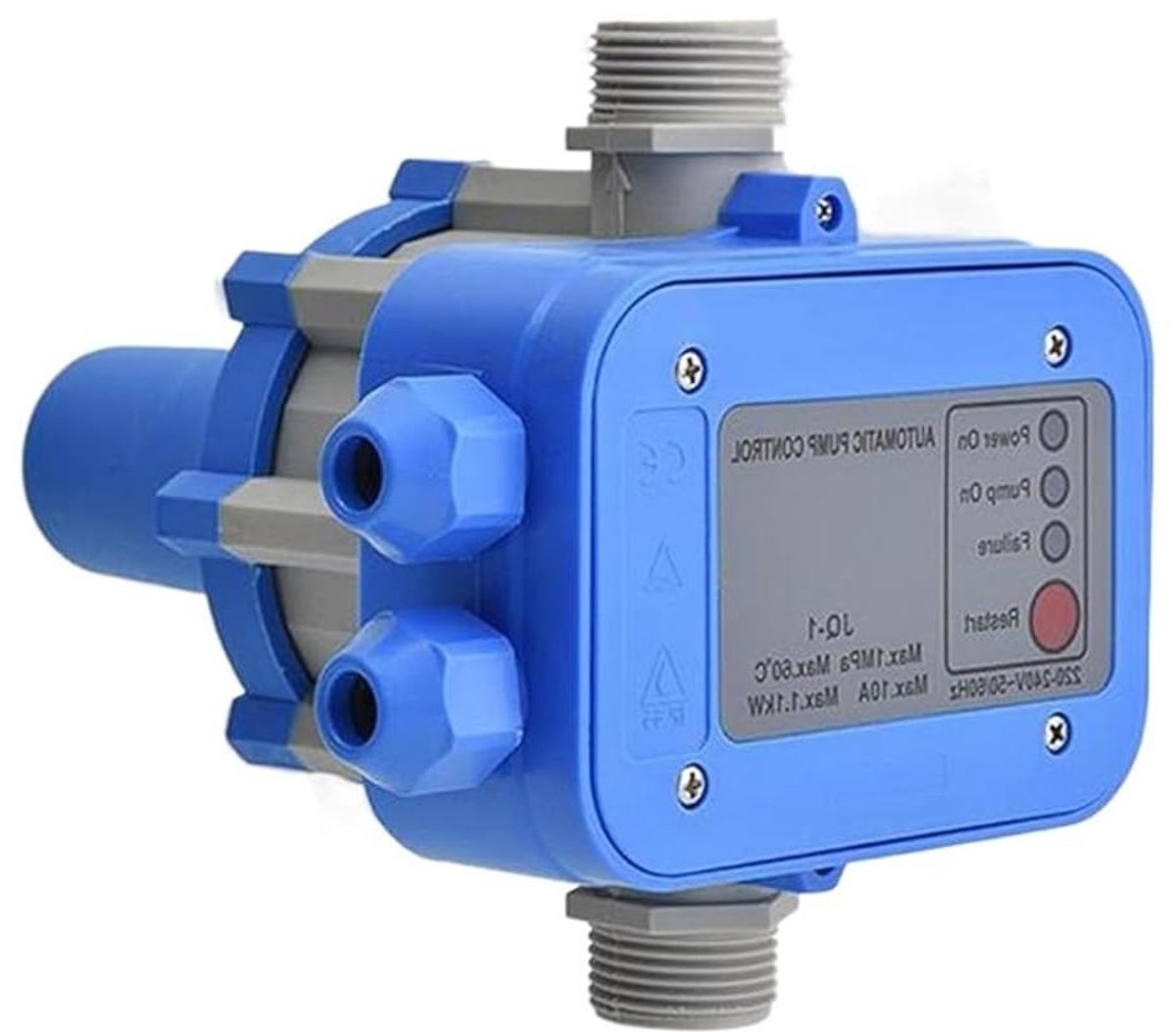 Drukschakelaar Pomp - Waterdrukregelaar - Automatisch Watersysteem - Constante Druk - 10 Bar - Zwart