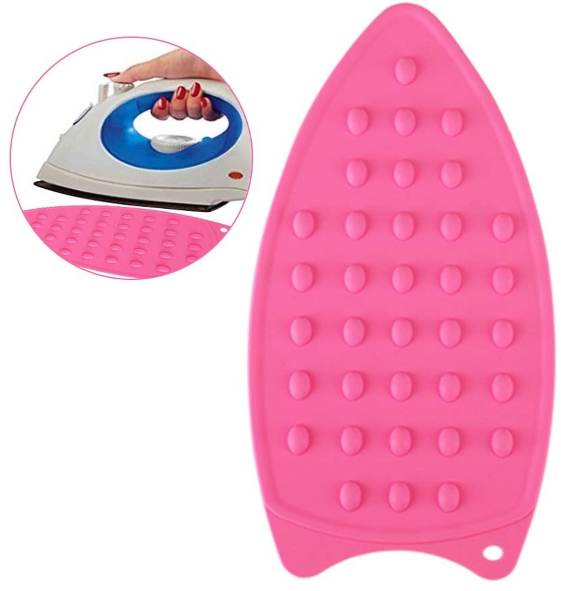 Dailygoods- Strijkijzersteun Hittebestendig - Antislip Mat - Siliconen Pad - Potstandaard - Hittebestendig tot 232 ℃ - Eenvoudige Opslag - Hittebestendige Mat