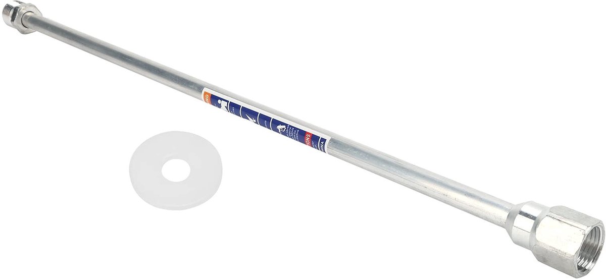 Dailygoods- Sproeier Verlengstang Lichtgewicht - Universele Verfspuit - Afdichtring - Roestvrij - Hoge Sterkte - 50 cm - Verfspuit Verlengstuk