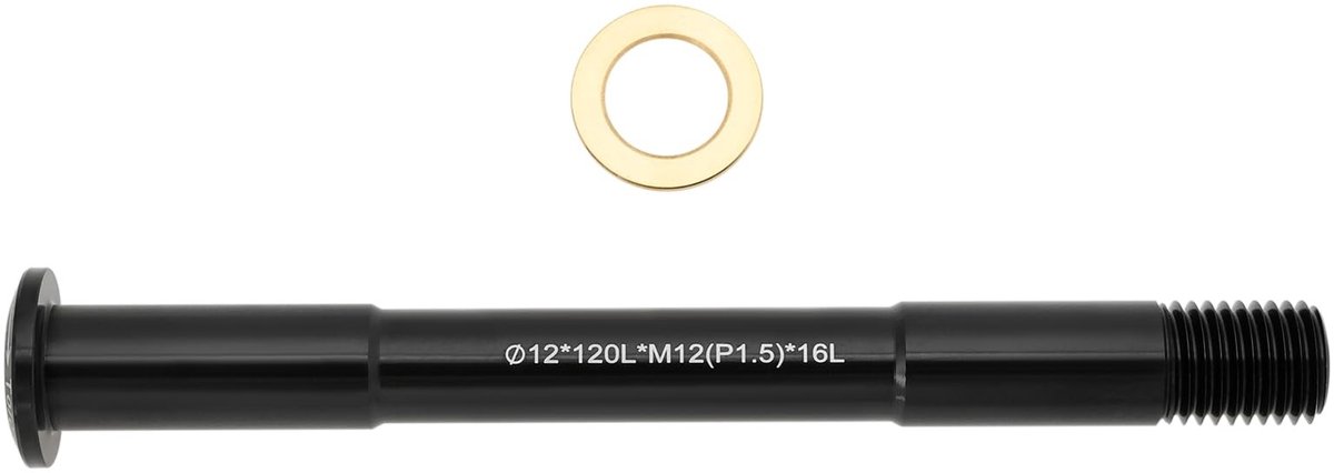 Dailygoods- Fietsdoorstang 1,5x12x120mm - Steekasstang - Sluitring - Stabiele Voorvorkverbinding - Geschikt voor Mountainbikes - Diverse Fietstypes - Steekas