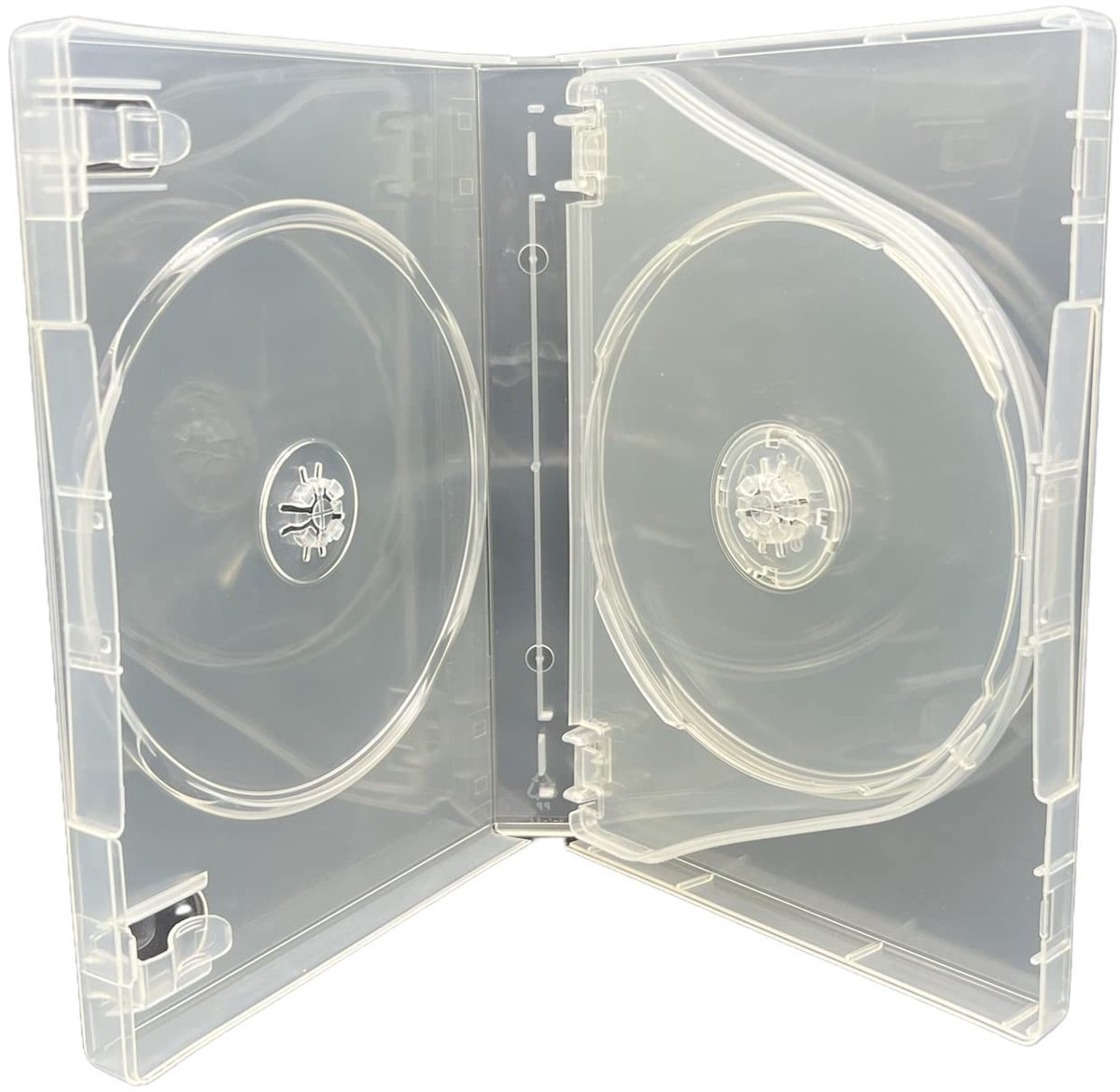 Solidchoice- CD/DVD Houder 4 Compartimenten - Vervangbaar - 27 mm Rug - Voor 4 Vinyl Platen - Opbergcase - Schokbestendig - Cd Dvd Case