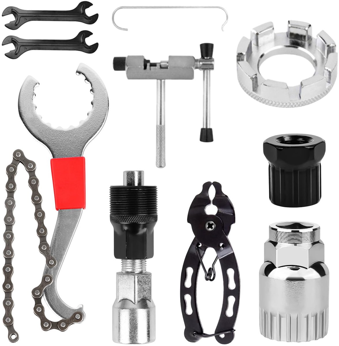 Dailygoods- Fietsgereedschapsset Compleet - Cranktrekker - Bottom Bracket Verwijderaar - Kettingbreker - Cassette Verwijderaar - Handige Opbergcase - Fietsonderhoudset