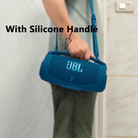 Siliconen beschermhoes compatibel met JBL Xtreme 3 draagbare Bluetooth-luidspreker, zachte hoes voor JBL Xtreme 3 Bluetooth-luidspreker (alleen hoes) (blauw) — afbeelding 3