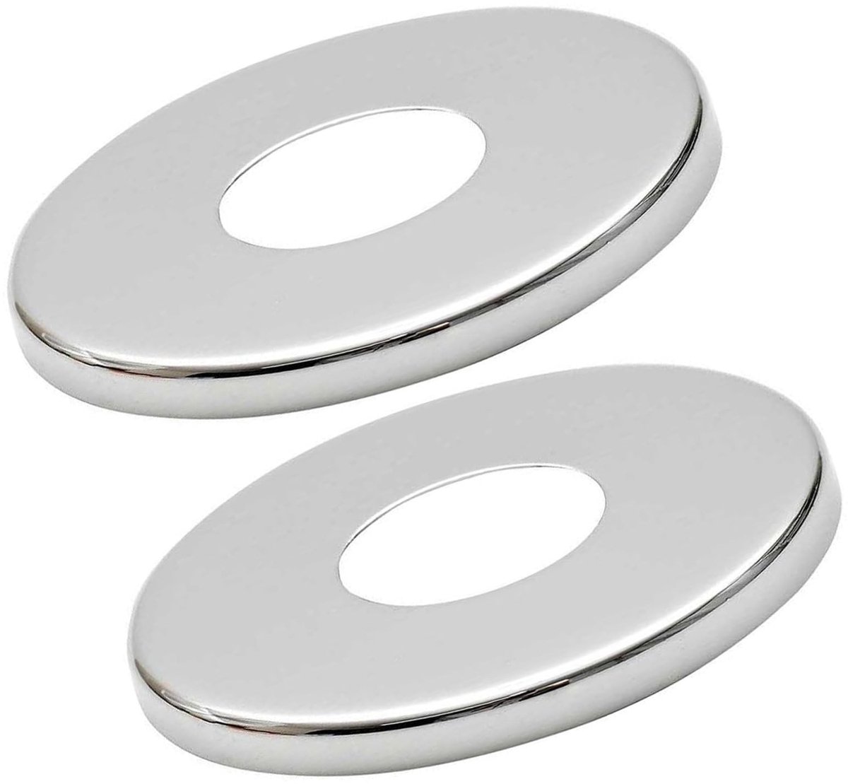 Dailygoods- Douchepijp Cover Hoge Kraag - 2 x 21mm - Roestvrij Staal - Chroom - Sanitair - Beschermlaag tegen vocht en stof - Kraancover