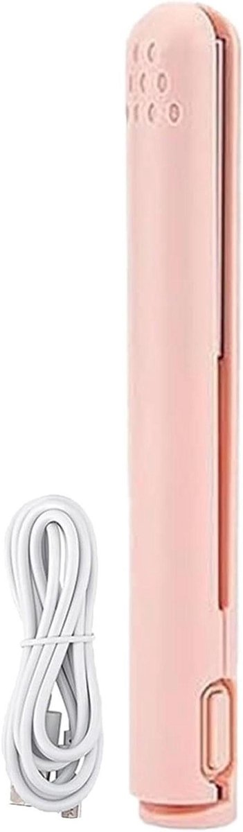 Reis Stijltang - Haar Omvormer - Styling Onderweg - 2-in-1 Functie - Compact Formaat - Zwart