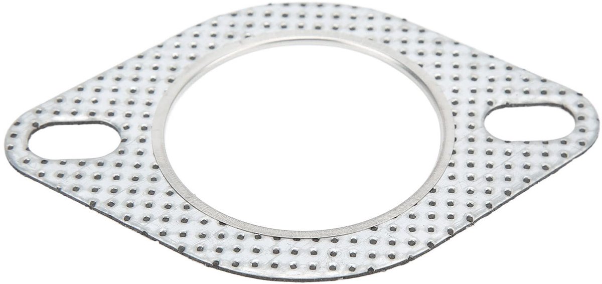 Dailygoods- Uitlaatpakking Universeel 2 Gaten - Hittebestendig - Schokbestendig - Vervanging voor Decat Pipes - Geperforeerd Staal - 2,25 inch/57 mm - Flenspakking
