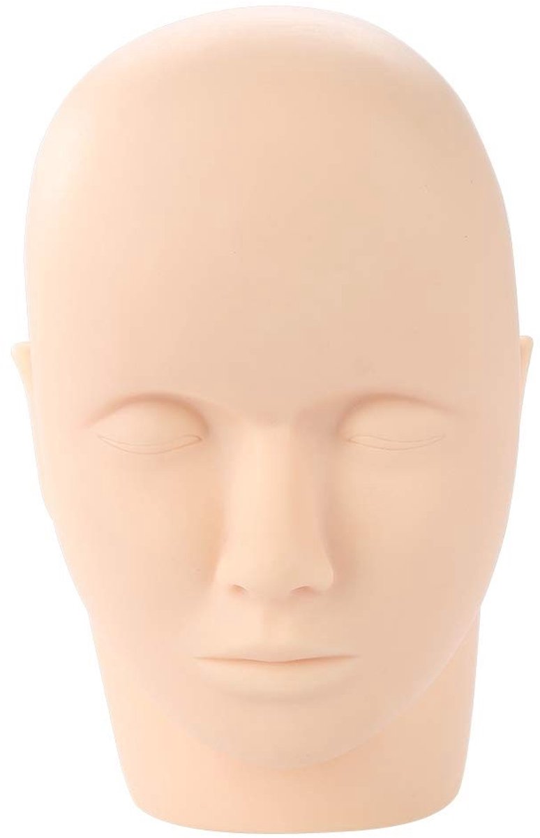 Dailygoods- Wimper Mannequin Hoofd Zacht Rubber - Oefenhoofd Wimperextensions - Make-up Training - Massage Hoofd - Schoonheidstechnieken - Geschikt voor Oefeningen