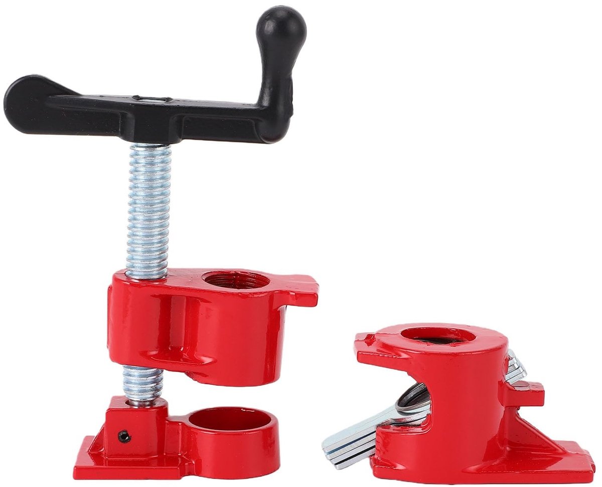Dailygoods- Buisschroefklem 3/4 inch - Robuust Gietijzer - Ergonomische Handgreep - Stabiliteit - Houtbewerking - Duurzaam Gebruik - Klem