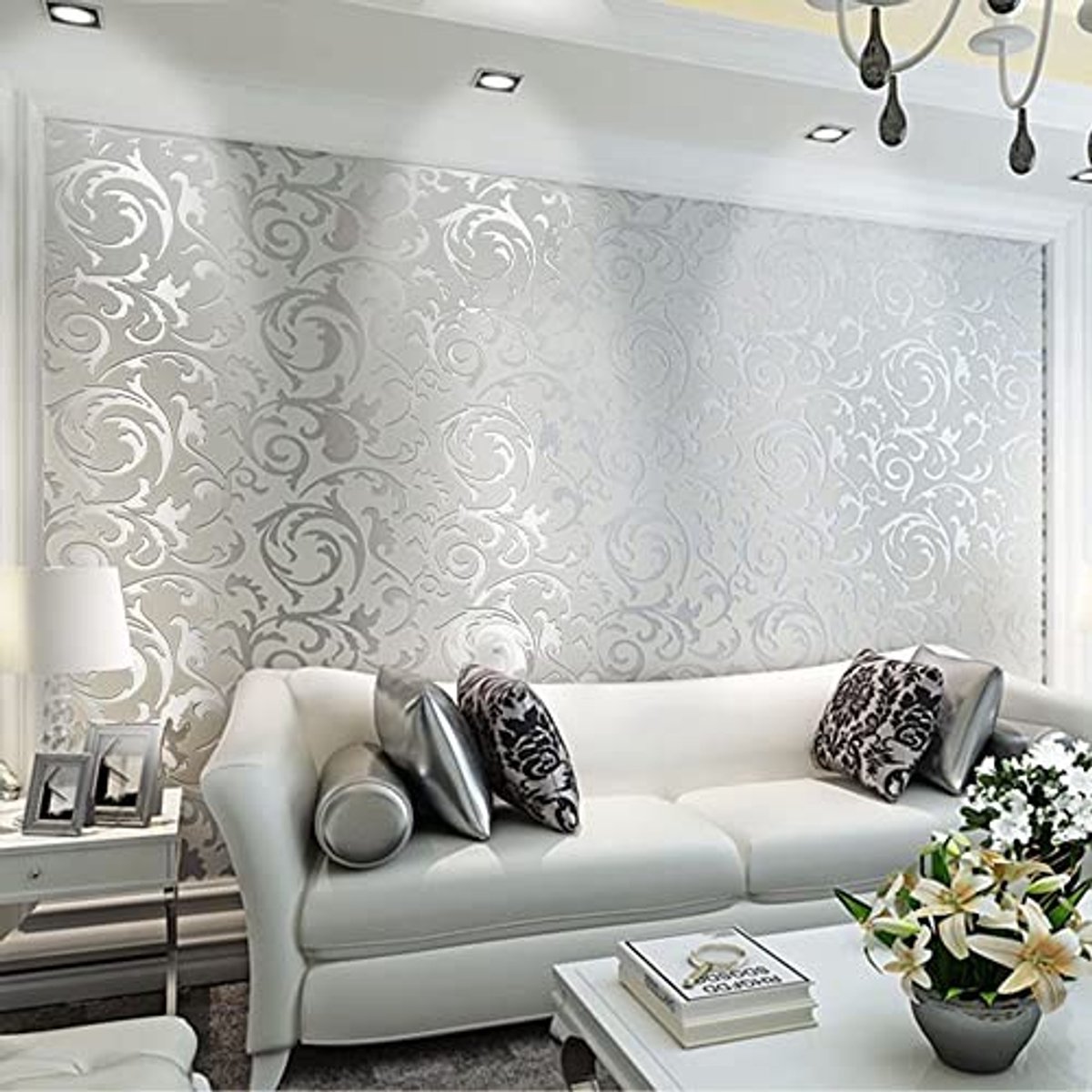 Dailygoods- Behang Luxe 3D - Vliesbehang Waterdicht - Muurdecoratie Woonkamer - Decoratie Slaapkamer - Hoogwaardig Materiaal - Groot Oppervlak 10 m x 0,53 m