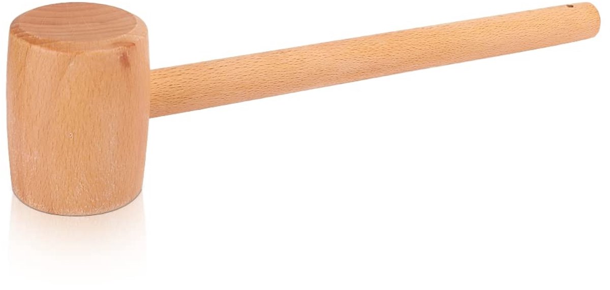 Dailygoods- Houten Hamer Hoge Hardheid - Beuken Hamer - Lederbewerking - Houtsnijwerk - Duurzaam - Comfortabele Grip - Lederhamer