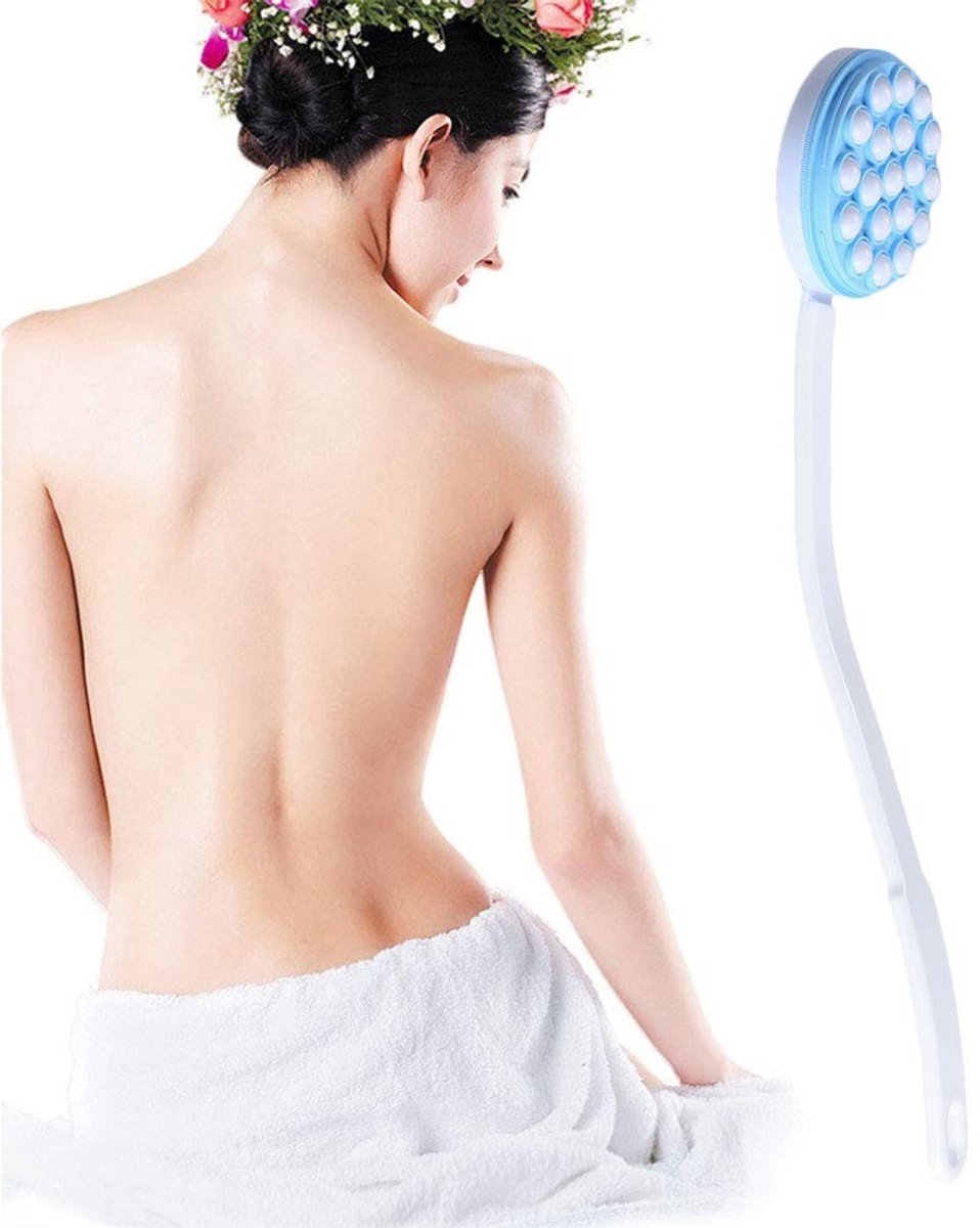 Dailygoods- Massageapparaat 2-in-1 - Massageapparaat voor rug - Multifunctionele Massageborstel - Doucheborstel - Massagekop - Voor huidreiniging