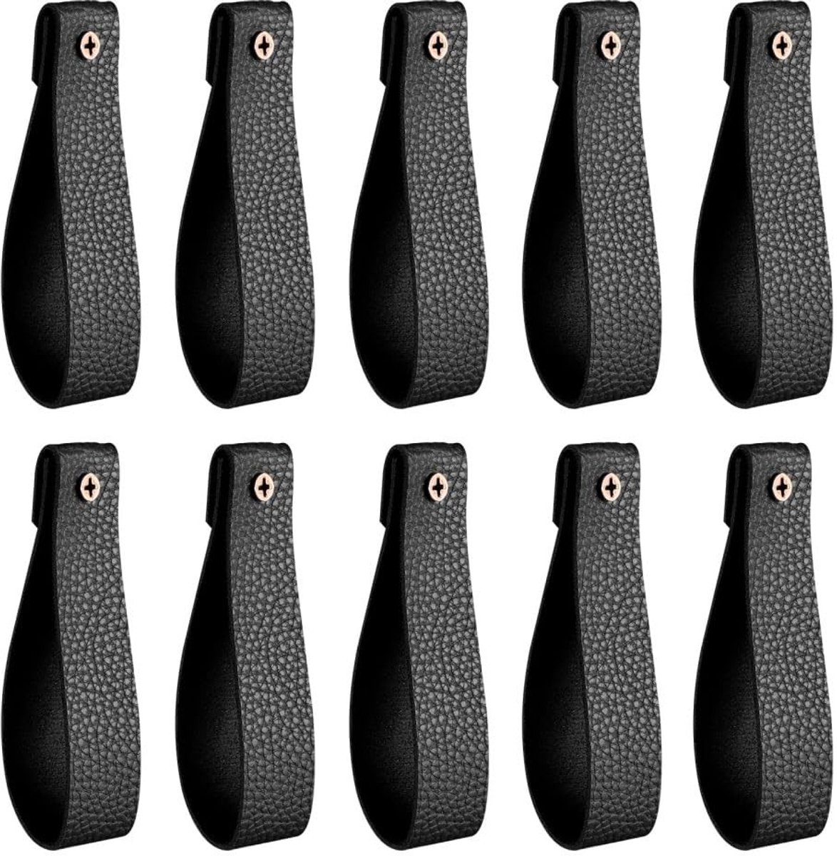 Dailygoods- Muurhaken 10 Stuks - PU Lederen Ophanghaken - Eenvoudige Installatie - Hoge Draagkracht tot 10 kg - Geschikt voor Diverse Ruimtes - Wandhaken