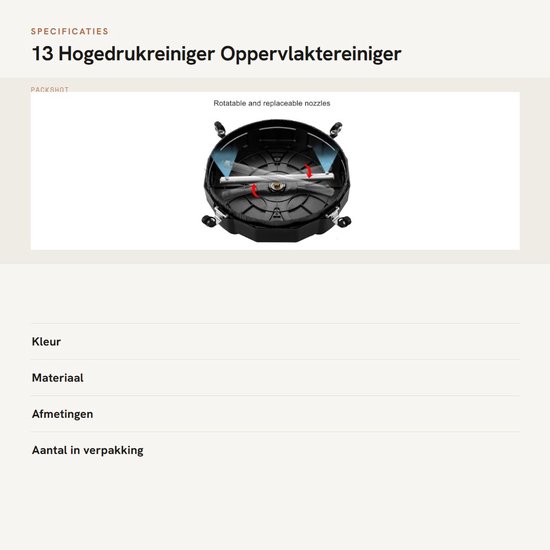 Dailygoods - Dailygoody - 13 Hogedrukreiniger Oppervlaktereiniger van Dailygoods — afbeelding 3