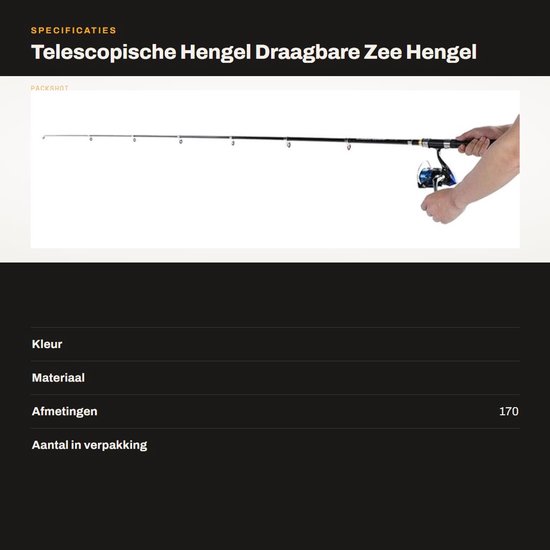 Dailygoods- IJsengel 1.7m - Duurzaam - Antislip Handvat - Geschikt voor Zeevis - Kunstaas - Lichtgewicht Glasstaal - Vishengel van Dailygoods — afbeelding 3