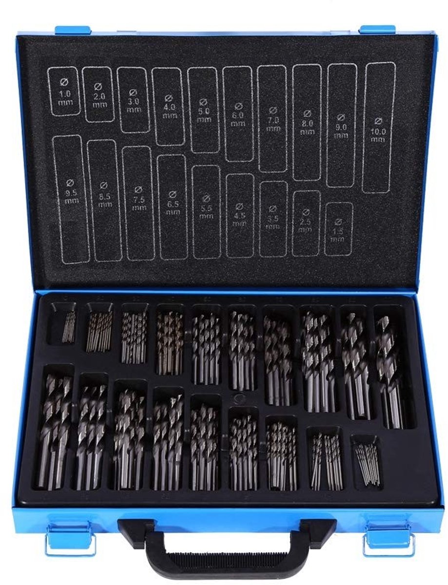 Dailygoods- Boorset 170-delig - HSS Boorbits - Professionele Gereedschappen - Opslagdoos - Geschikt voor Aluminium/Ijzer - Hoogwaardige Precisie