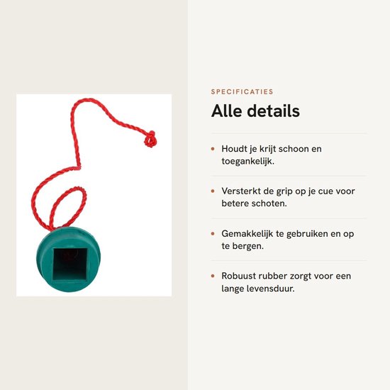 Biljart Krijthouder Set van 4, Rubber Snookertafel Accessoire in Groen, Geschikt voor Biljart Pooltafel Cue Stick. — afbeelding 2