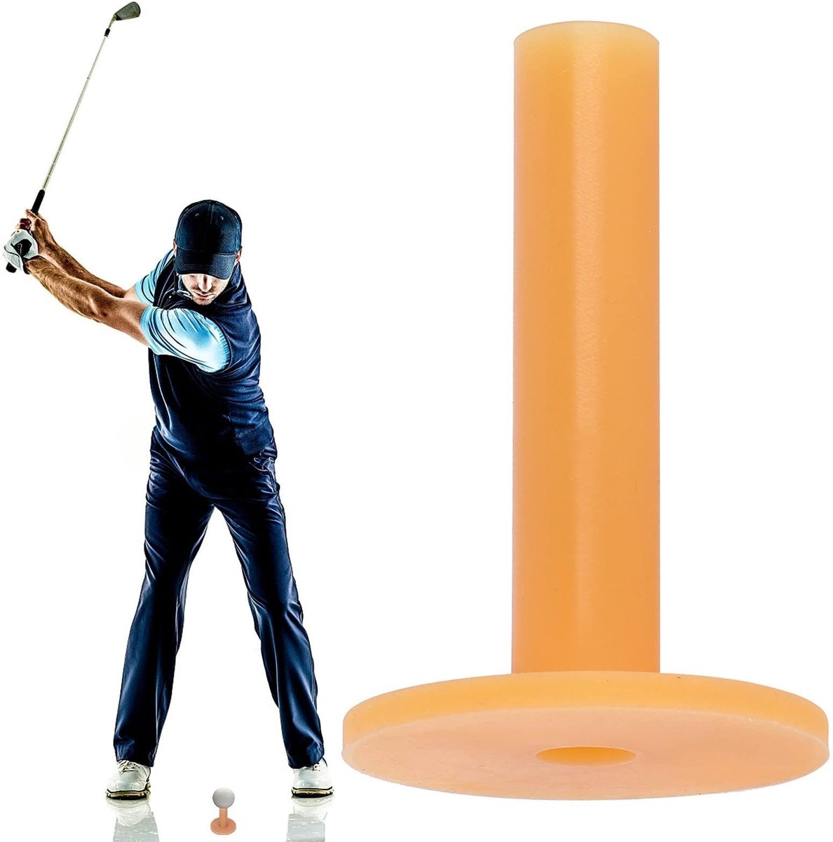 Dailygoods- Golf Tees 80mm Rubber - Golf Accessoires - Golf Training - Duurzaam - Antislip - Geschikt voor binnen/buiten - Golftraining