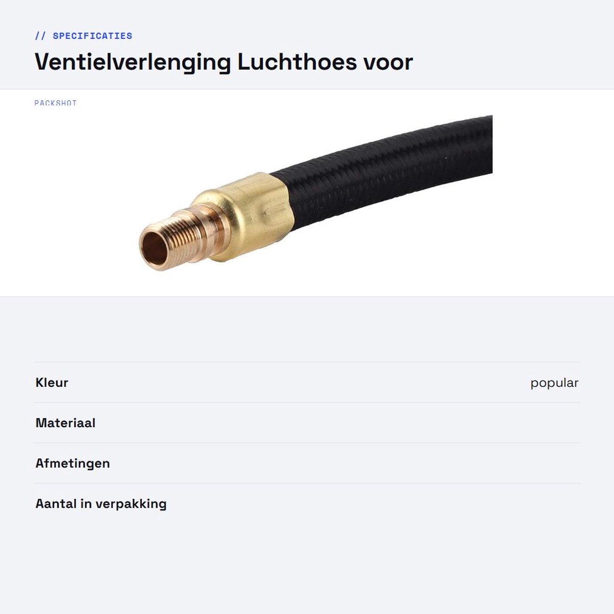 Dailygoods- Ventiel Verlengstuk 300PSI Hoge Druk - Ventiel Adapter - Ventiel Opzetstuk - Fiets/Motor/Auto - Volledig Metaal - Snelle Inflatie - Luchtpomp Verlengstuk