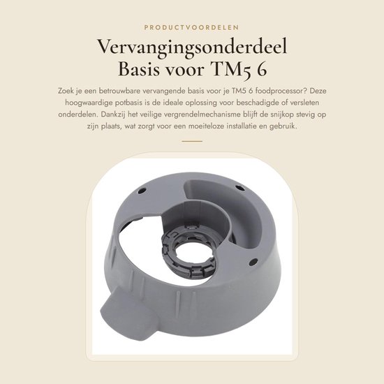 NTH products - Basis van de Blender voor TM5 TM6 Vervangingsonderdeel van Nth Products — afbeelding 4