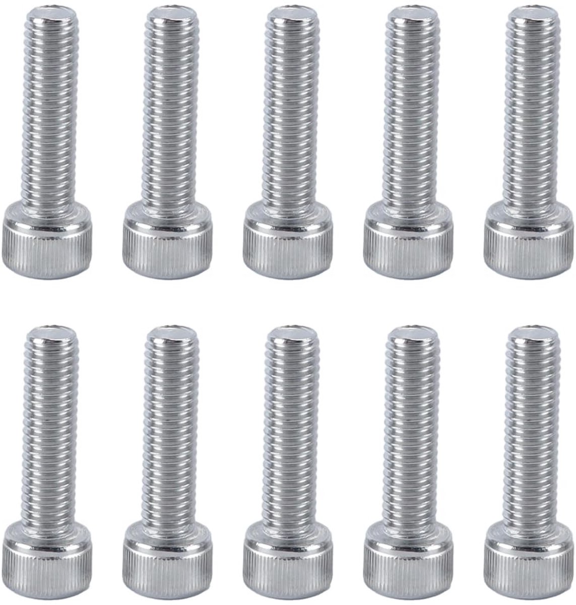 Dailygoods- Inbusbouten 10 stuks - Roestvrij Staal 304 - M8 x 30 mm - Corrosiebestendig - Zeskantontwerp - Ideaal voor machine- en bouwprojecten - Schroeven
