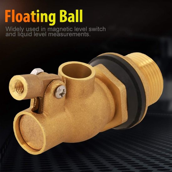 Dailygoods- Vlotterklep Roestvrij Staal - G3/4 Buitendraad - Watersensor - Drijvende Bal - Werkdruk 1,6 MPa - Gewicht 526g - Drijvende Klep van Dailygoods — afbeelding 3