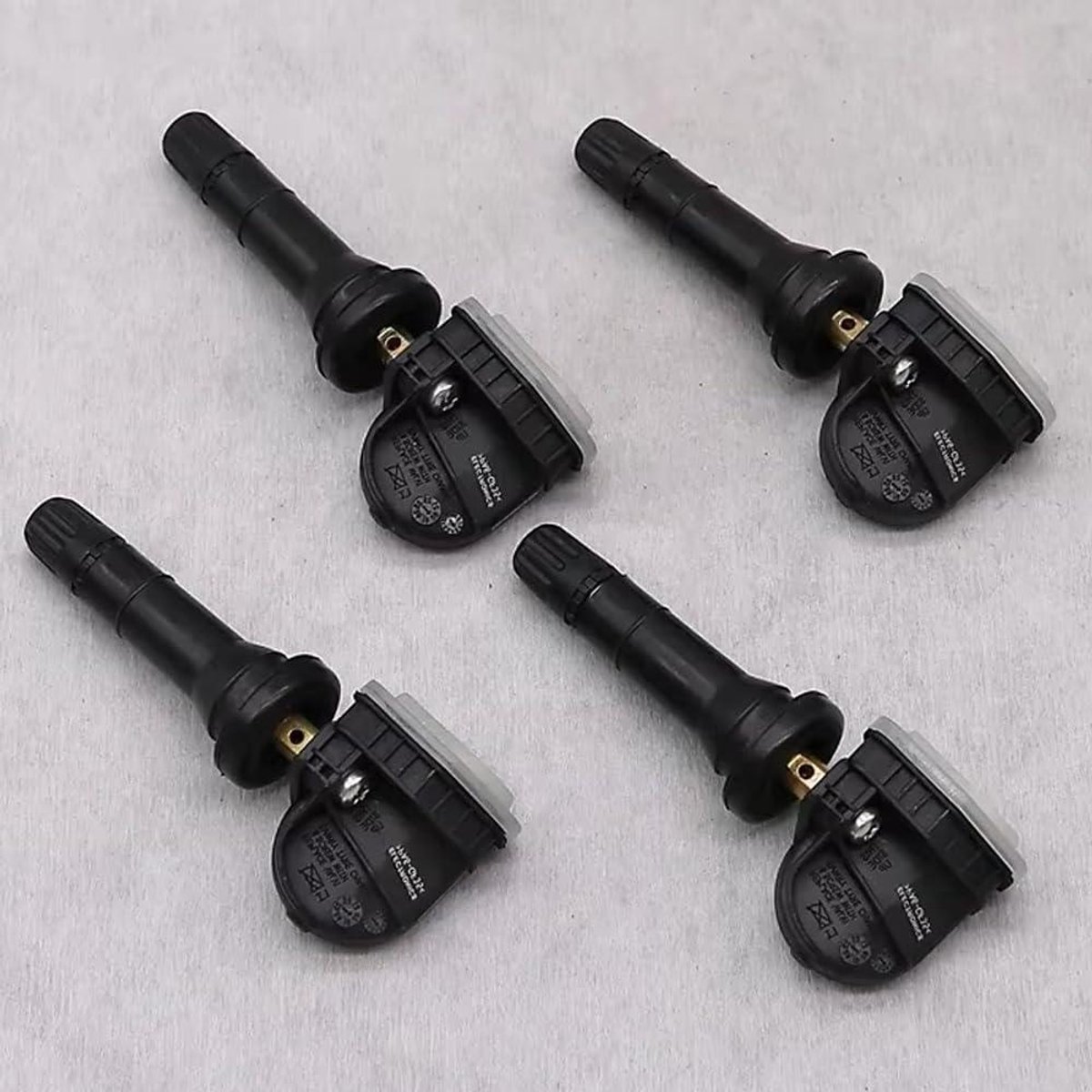 Banden Spanningssensor - TPMS Sensor - Veilig Rijden - Realtime Monitoring - 4 Stuks - Zwart