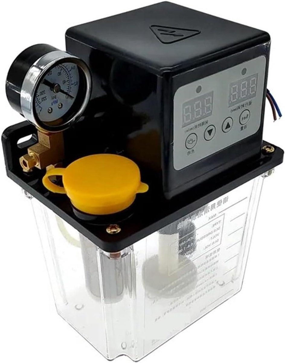 Automatische Smeer Pomp - Oliepomp Besturing - Machine Onderhoud - Instelbare Timers - 1 Liter Tank - Zwart