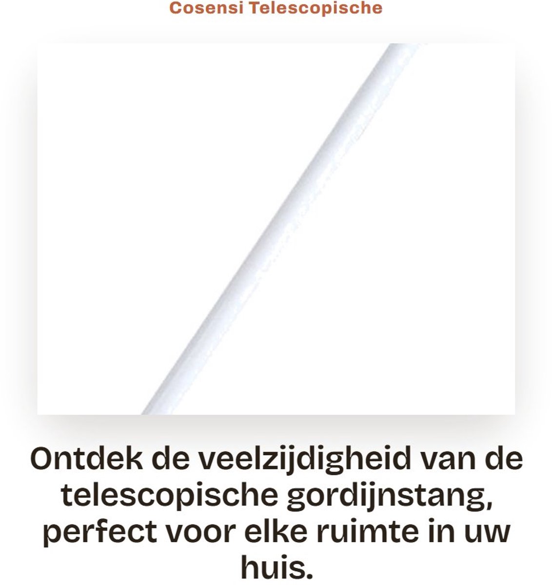 Dailygoods- Gordijnstang Uitschuifbaar - Gordijnroede Zonder Boren - Douchegordijnstang - Verstelbaar 30-50 cm - Koolstofstaal - Stevig en Duurzaam