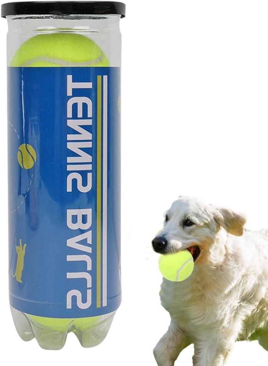 Huisdier Tennisballen - Hondenballen - Interactief Spelen - Duurzaam Materiaal - 3 Stuks - Fluorescerend Groen