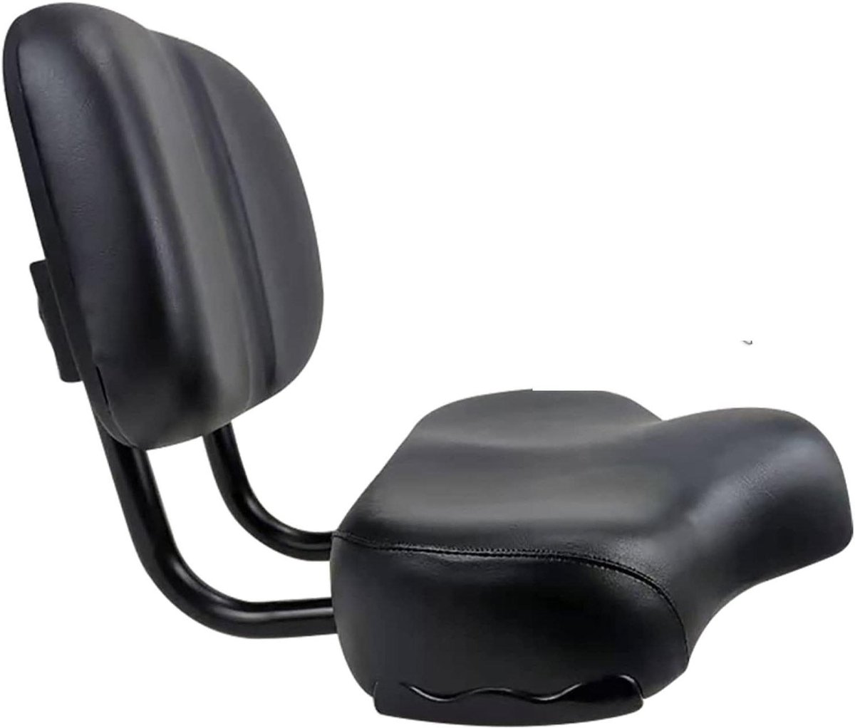 Fietsstoel met rugleuning - Extra comfort zitje - Comfortabel fietsen - Universele pasvorm - Extra breed - Zwart