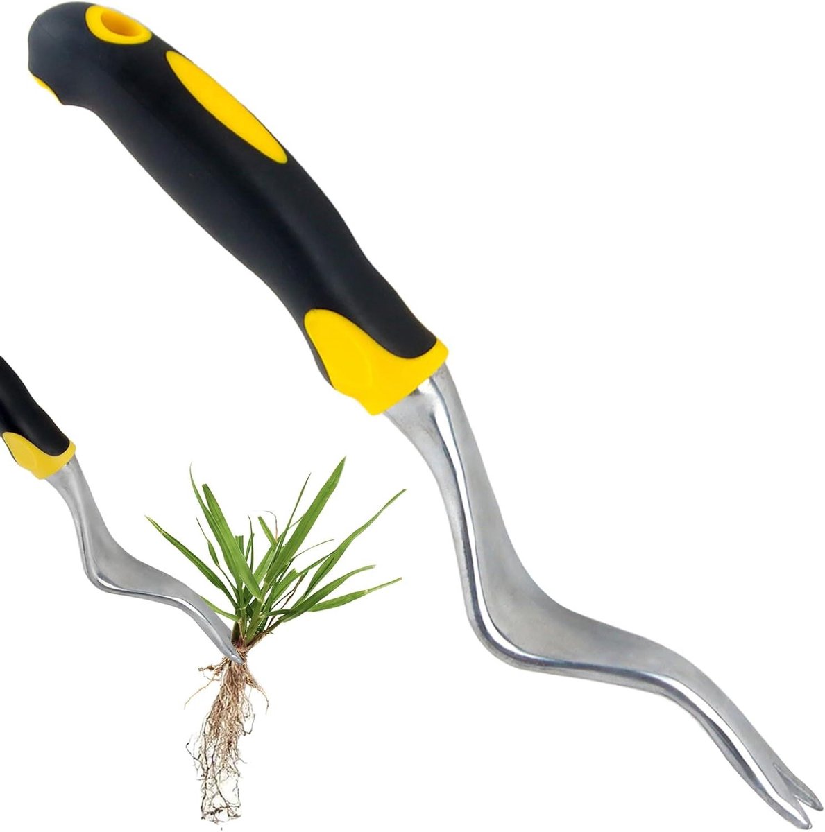Onkruidsteker Tuin - Wortelverwijderaar - Onkruid Verwijderen - Ergonomisch Hefboomprincipe - 29 cm - Geel