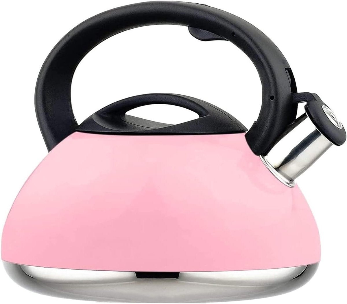 Waterkoker Theepot - Fluitketel - Warme Dranken - Roestvrij Staal - 3 Liter - Roze