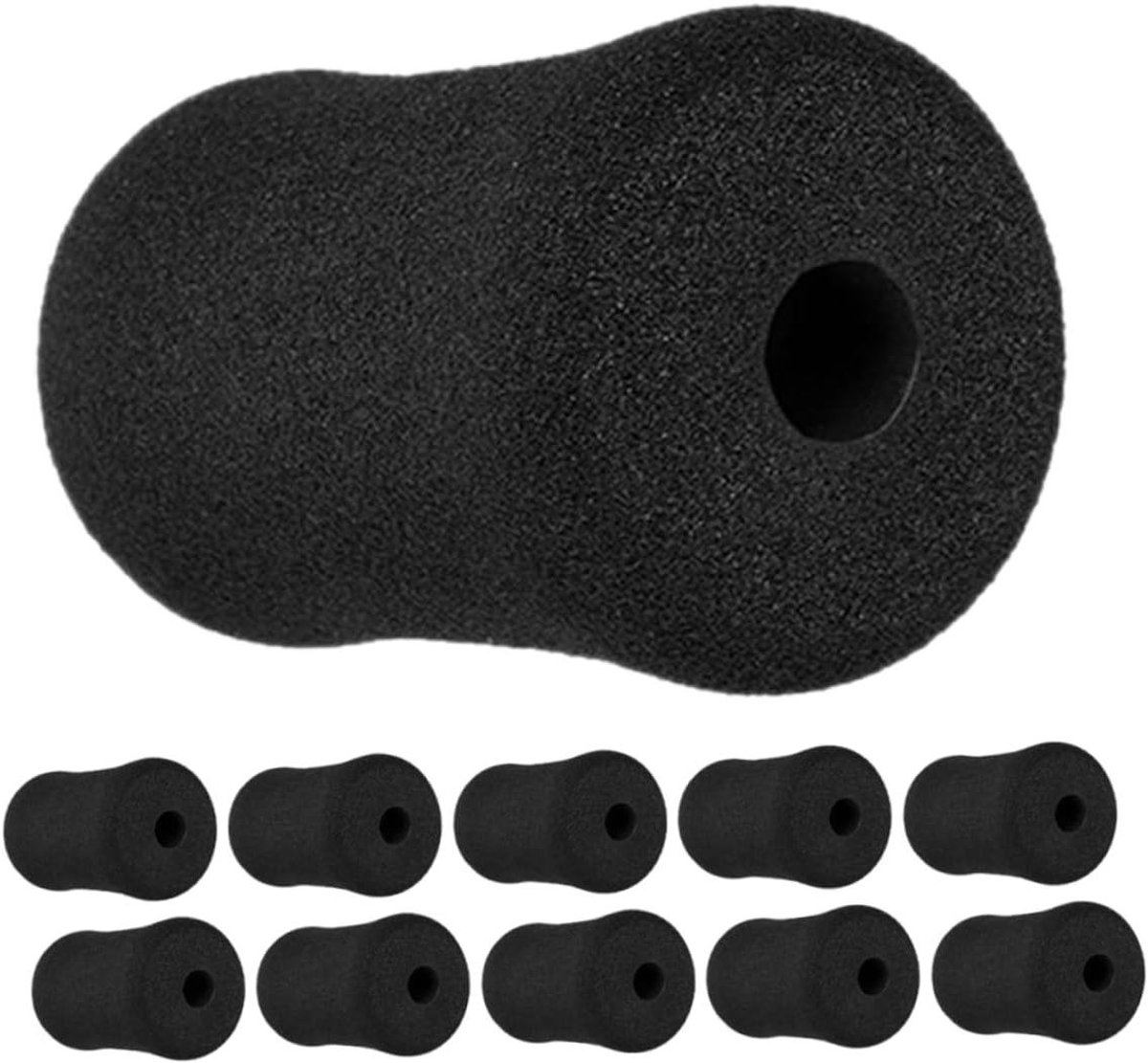 Spons Beschermhoezen - Fitness Accessoires - Apparatuur Beschermen - Comfortabele Demping - 12 Stuks - Zwart