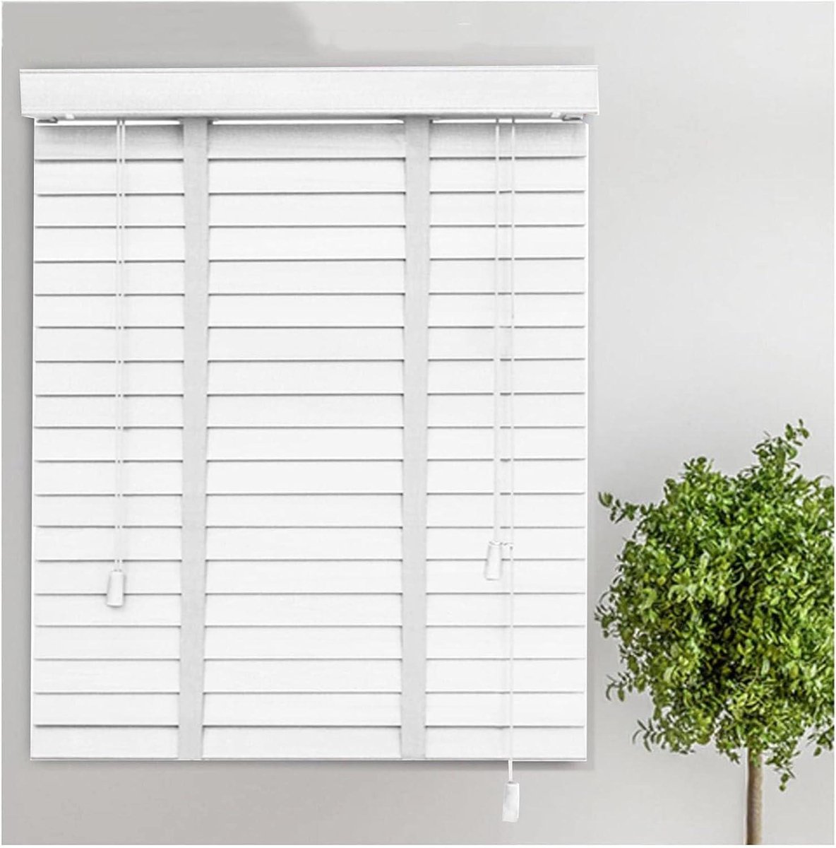 Houten Jaloezieën - Raambekleding - Privacy Creëren - Natuurlijk Lindehout - 50x150cm - Ho
