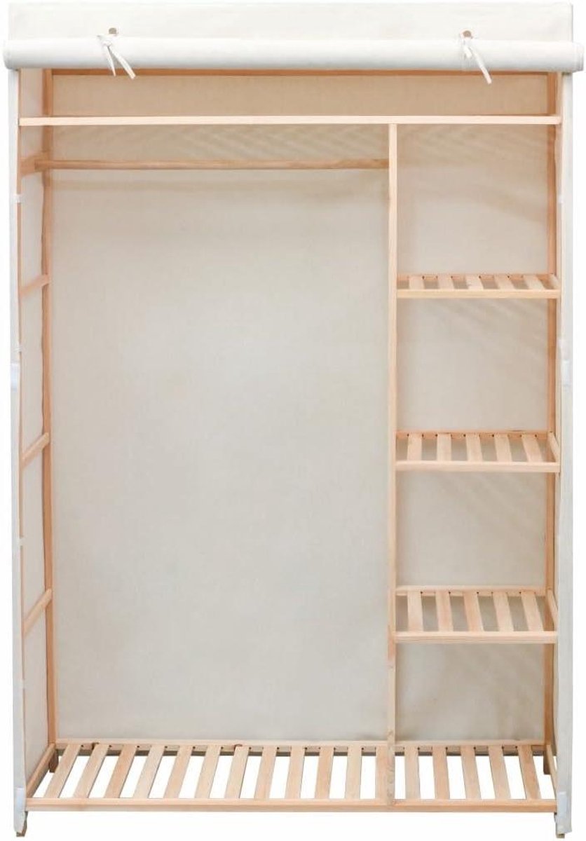 Kledingkast van stof - Stoffen kast - Kleding opbergen - Met kledingroede - 110 x 40 x 170
