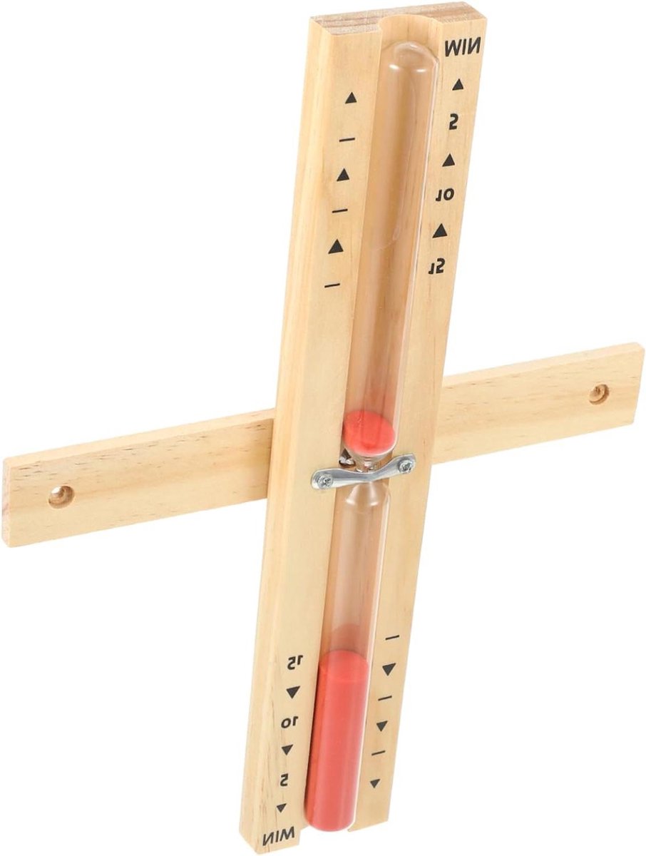 Sauna Zandloper - Timer Hout Glas - Tijdmeter - Klassiek Design - 29 x 5 x 3 cm - Niet gespecificeerd