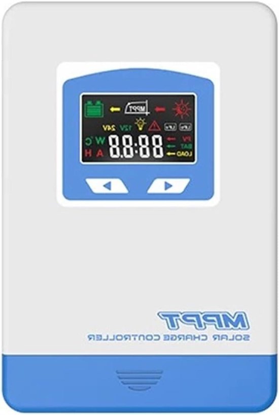 Zonne Laadregelaar - MPPT Regulator - Energie Management - Geavanceerde MPPT Technologie - 30A 12V 24V - Zwart
