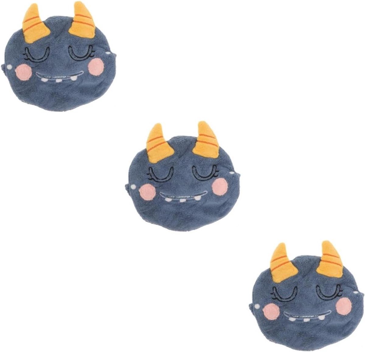 Gezichtsmasker Handdoekjes - Spa Handdoek Masker - Gezichtsverzorging Thuis - Zacht Koraalfleece Materiaal - 3 x 25x24cm - Blauw