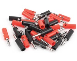 Aexit 30pcs 4mm Audio Speaker Cable Cable Screw Banana Connector Red Black