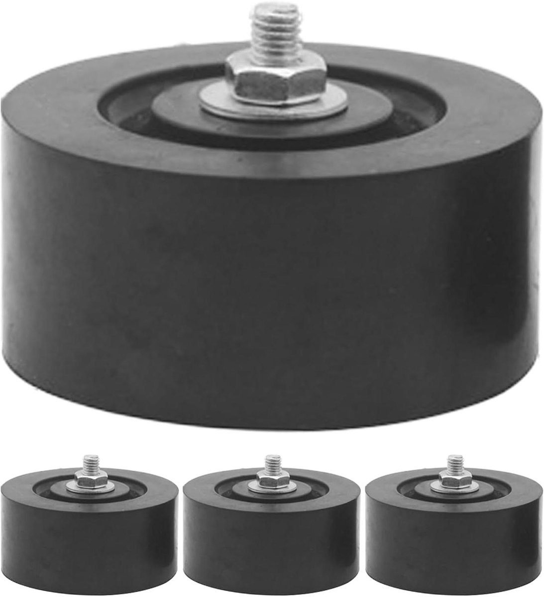 Schokdempers Airco - Trillingsdempers Rubber - Apparaat Stabiliseren - Verhoogt Luchtstroom - 4 Stuks - Zwart