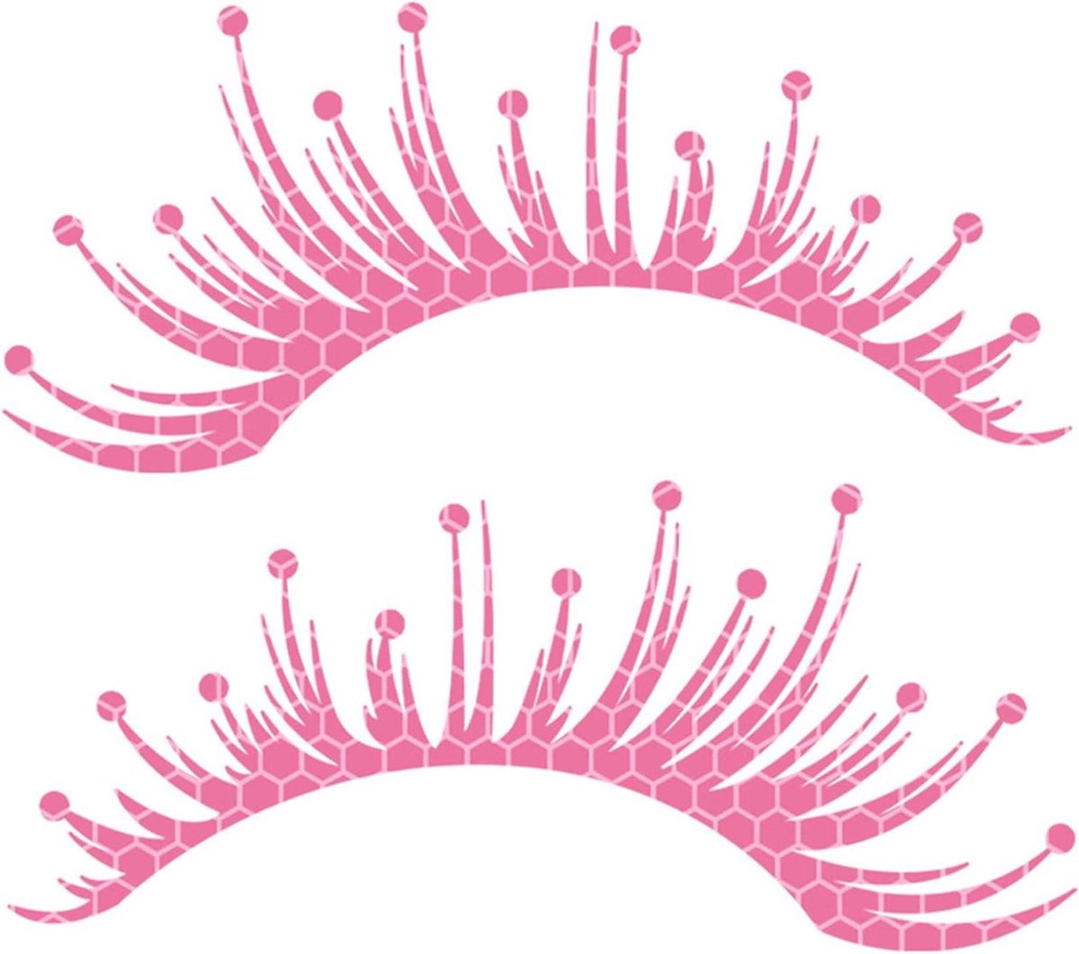 Auto Wimpers - Decoratieve Stickers - Auto Personalisatie - Uniek Schattig Ontwerp - 25x11 cm - Zwart