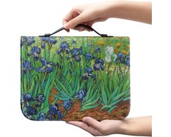 Bijbelhoes Beschermhoes - Boekentas Organiser - Bijbel Opbergen - Veelzijdig Binnenvak - Maat M - Irissen Van Gogh
