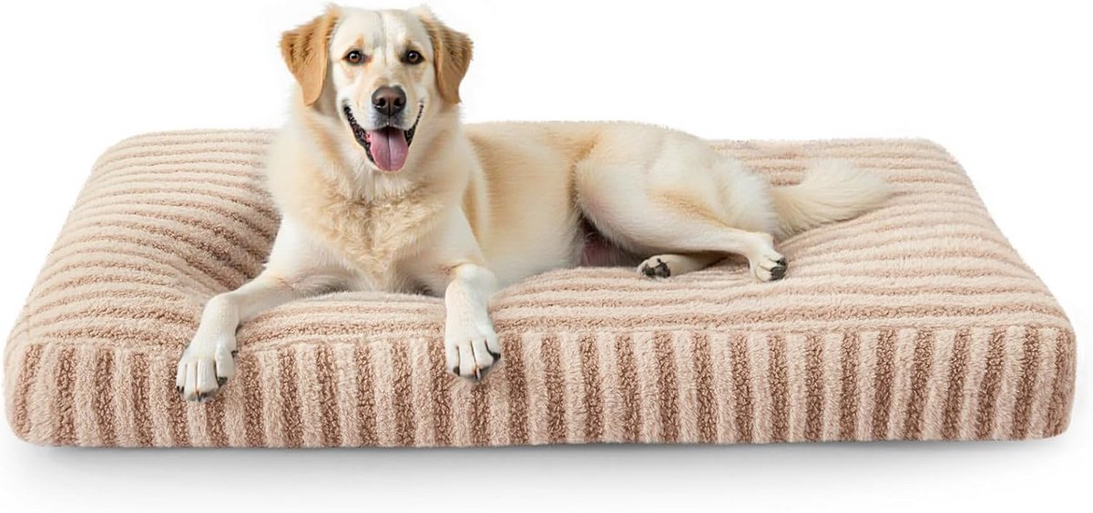 Hondenmand - Honden kussen - Rustgevend slapen - Afneembare hoes - 107x69x10 cm - Bruin